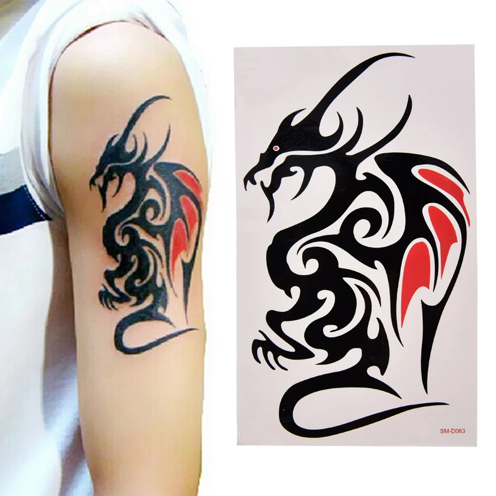 

1 Sheet Temporary Tattoo Stickers Waterproof Dragon Tattoo DIY Art Tattoo Decal
