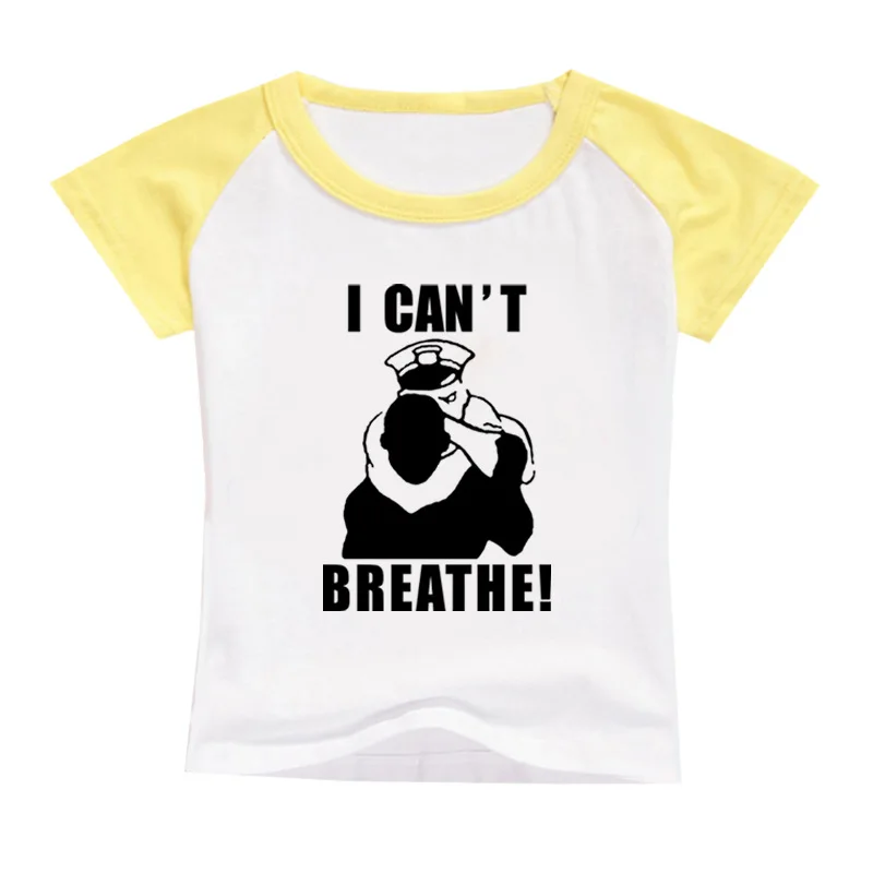 

2020 Summer new style boy girl casual children T-shirt printed cartoon Active top 5034 CANT BREATHE / BLACK LIVES MATTER