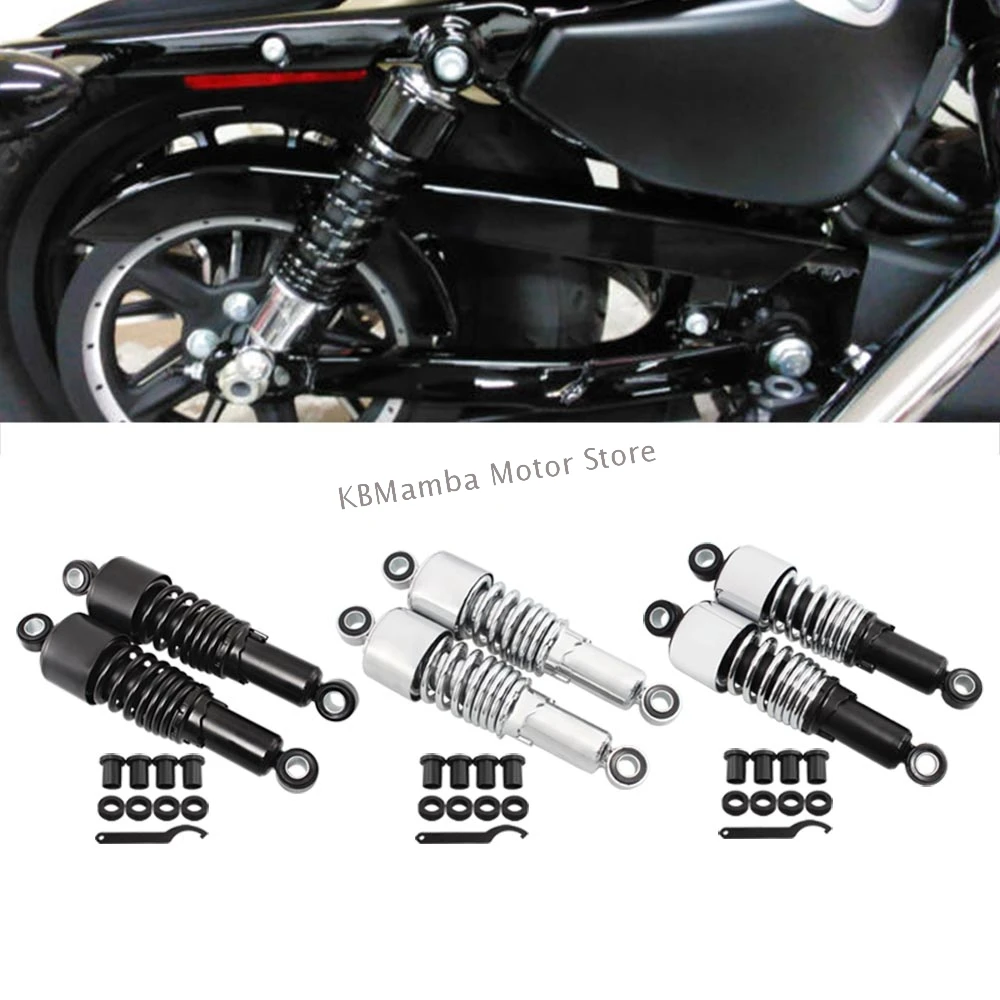 

Motorcycle 10.5" 267mm Rear Shock Absorbers Suspension Lowering For Harley Dyna Touring Electra Glide CVO Sportster XL Universal