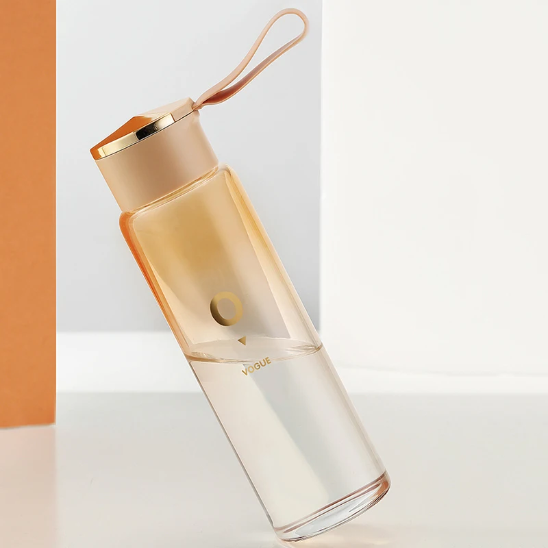 400 мл стеклянная бутылка для воды с градиентом Цвет веревкой милые модные