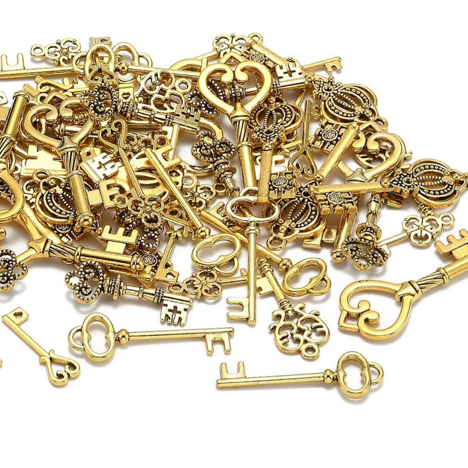 Mixed Tibetan Style Alloy Pendants Key For Jewelry Making Hole 1.5~5mm About 60~65pcs/100g Drop Shipping | Украшения и аксессуары