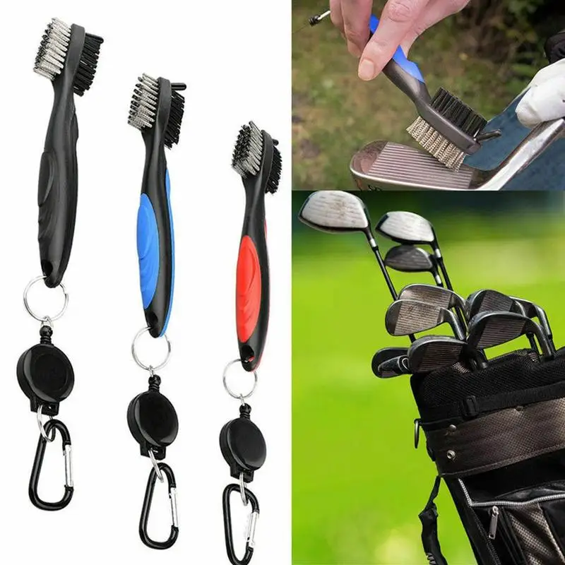 

Golf Double-Sided Brush, Club Cleaning Brush, Golf Supplies Wedge Accessories Golf Putter Ball Tool Groove Practice Cleanin L9G3