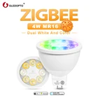 Умная лампа GLEDOPTO Zigbee RGB MR16 Plus, Точечный светильник белого цвета с углом луча 25 градусов, работает с приложением Alexa Echo Plus Voice