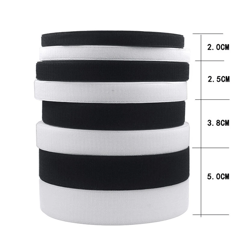 1 пара 10 мм-50 мм черная белая крепежная лента велкро петля для кабельных стяжек