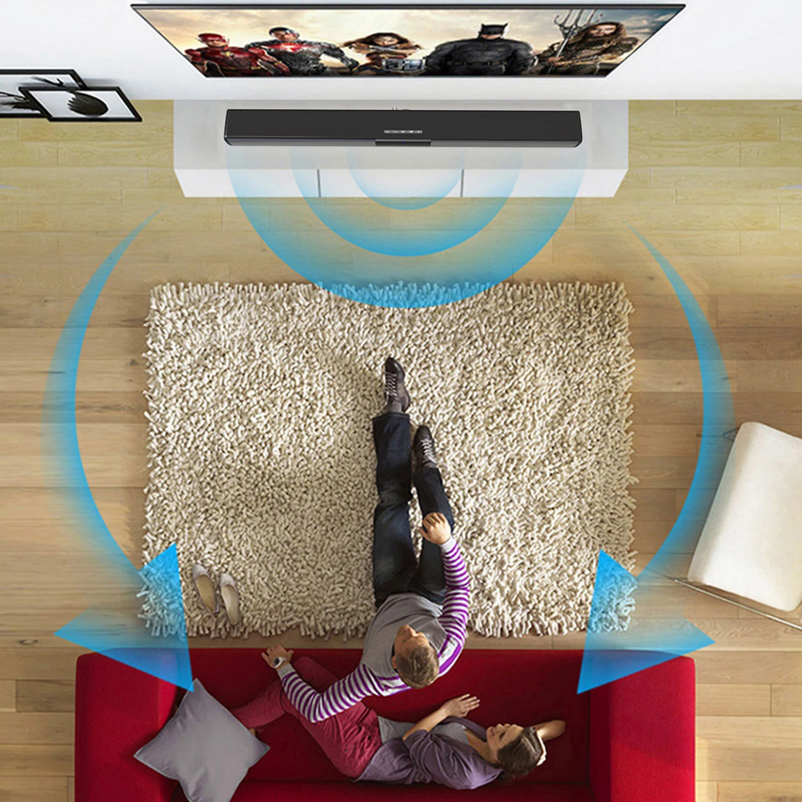 

Домашний кинотеатр портативные беспроводные Bluetooth колонки стерео Бас Звуковая Панель радио сабвуфер для компьютера ТВ телефона