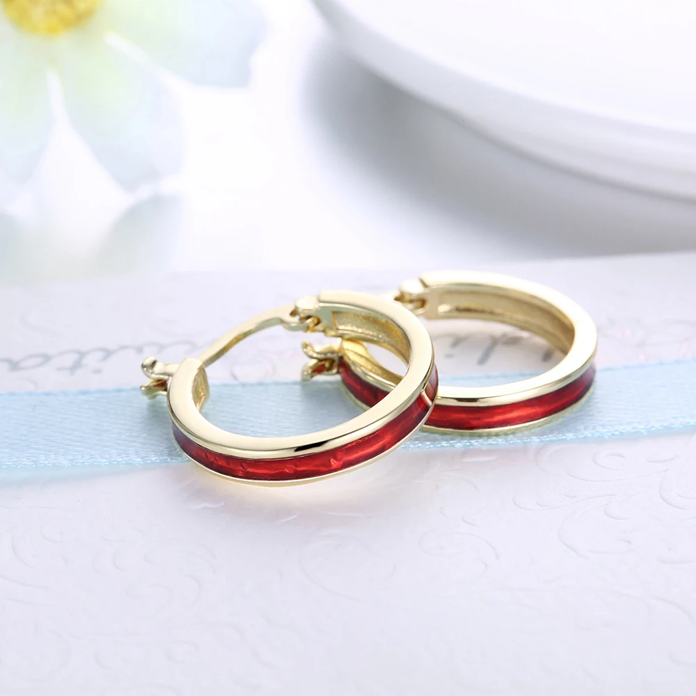 

INALIS Round Hoop Earrings For Women Beautiful Gold Color Luxurious Earring Anniversary Female Fashion Jewelry Gift New Listing