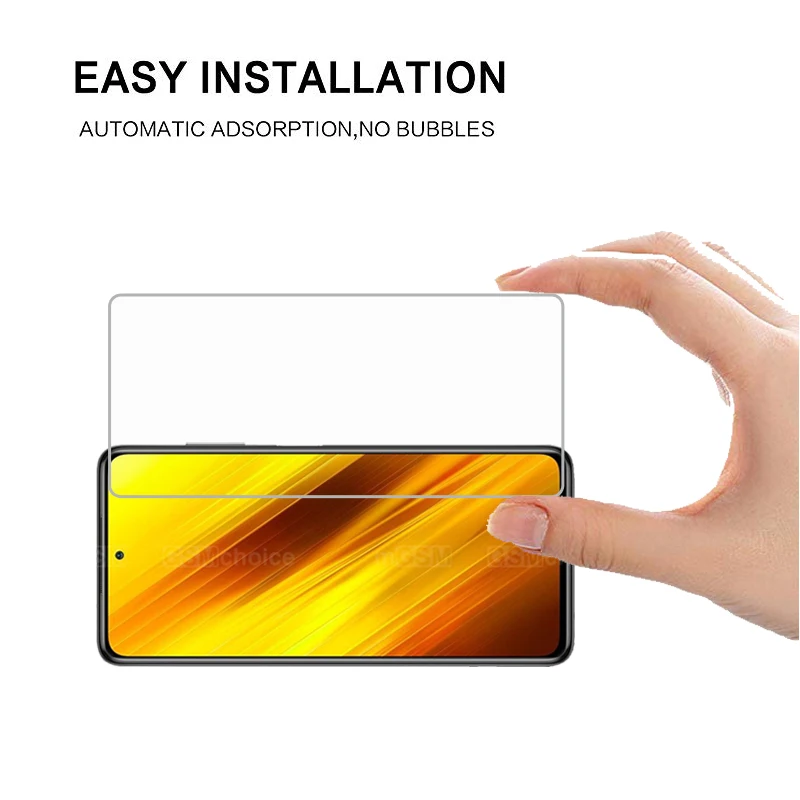Закаленное стекло для Xiaomi Poco X3 NFC защита экрана защитная пленка 9D M2007J20CG Pelicula -