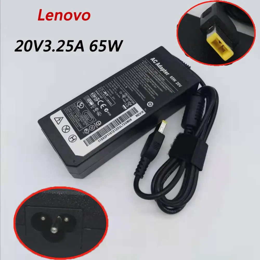 20V 3.25A 65W AC адаптер для ноутбука da Lenovo X1 Carbono E431 E531 S431 T440s T440 X230s x240 X240s G|Комплектующие