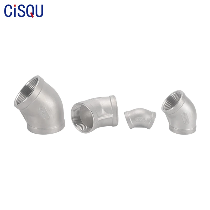 Совместная 45 градусов SS304 трубопроводная арматура для адаптера переменного тока