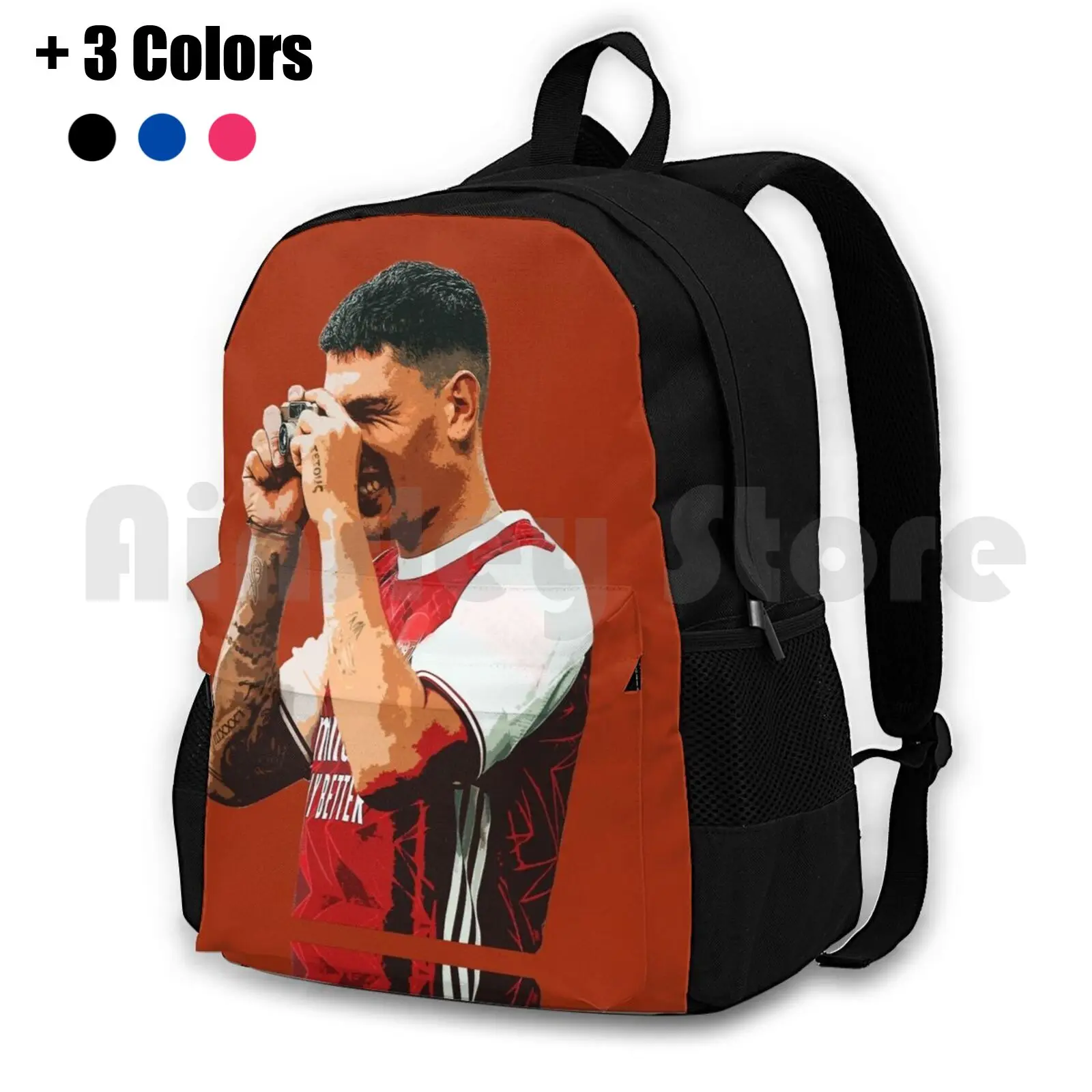 

Hector Bellerin Outdoor Hiking Backpack Riding Climbing Sports Bag Hector Bellerin Red White Football Soccer Gunners Players