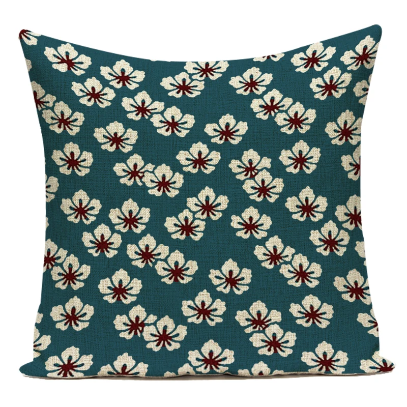 Японский Стиль Scenic крепление и с принтом волны Подушка квадратный украшения