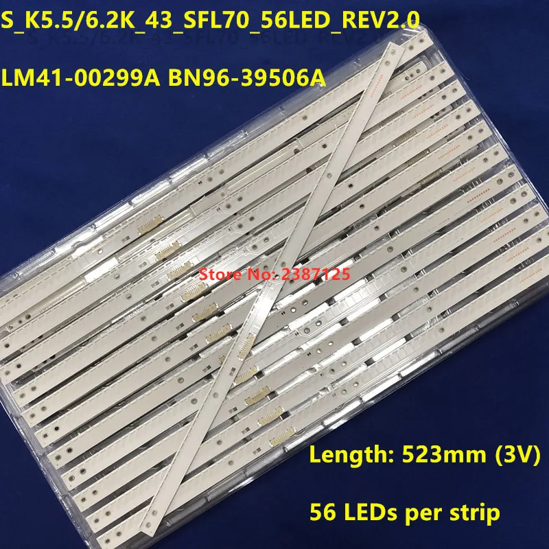 Светодиодная лента для подсветки S_K5.5/6 2 K _ 43_sfl70 56led_rev2.0 LM41-00299A Samsung 43 ''TV UE43M5505AKXXC