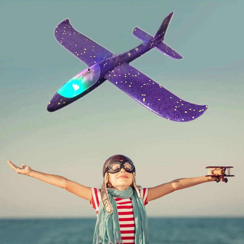 Ручной бросок Самолет EPP пена Открытый Запуск планер самолет детские игрушки 48 см