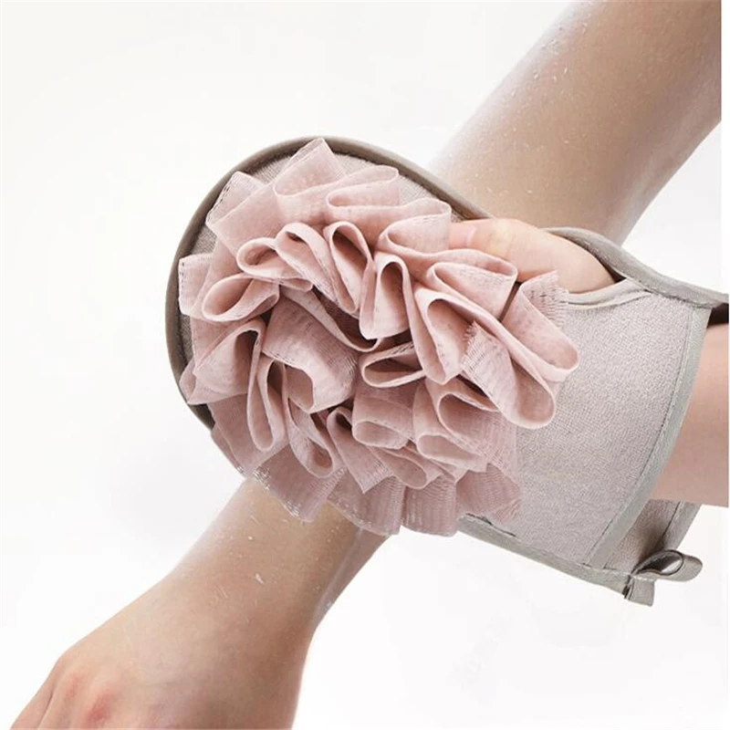 Home Exfoliating Bath Sponge Wisp for Shower Scrubber Double Sided Body Cleaning Brush Gloves Massage Towel Ball | Дом и сад