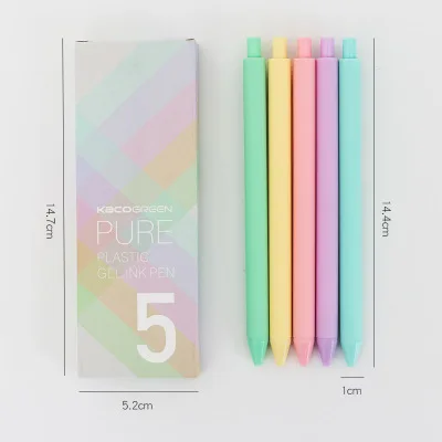 Macaron 5pcs 5 шт./компл. Винтаж ретро набор гелевых ручек 0,5mm для школы и Цвет нажата в штучной упаковке ручка для подписи для студента, ручка, школьные принадлежности - Цвет: Macaron 5pcs
