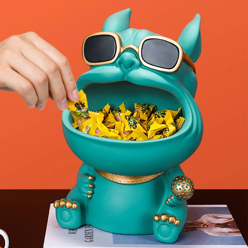 Big Mouth собака Кот хранения статуя Прохладный ящик для ключ телефон конфеты