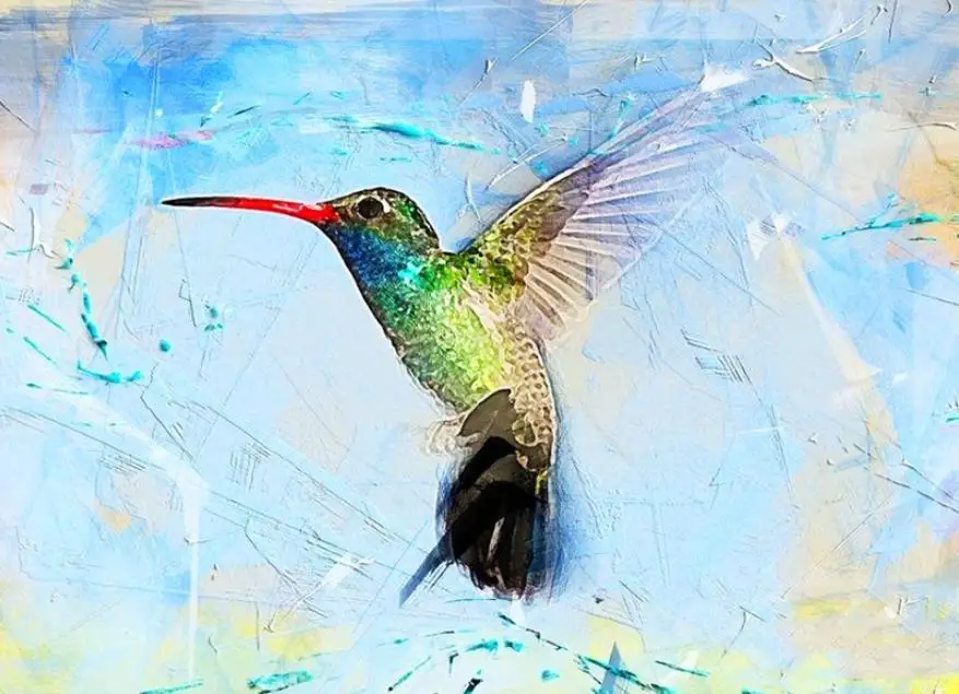 Алмазная 5D картина Колибри полноразмерная/круглая вышивка для творчества сделай