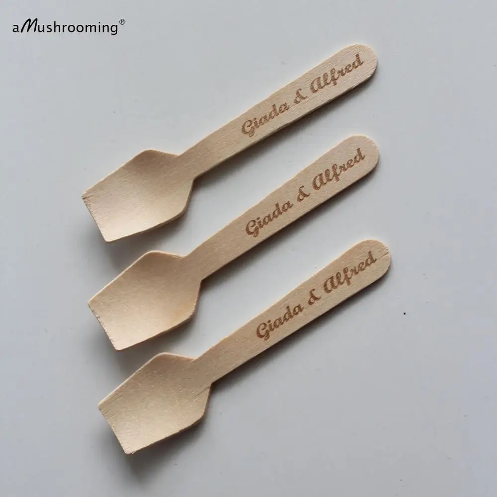 Индивидуальные свадебные ложки для невесты и жениха с именем