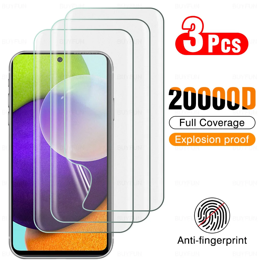 

3Pcs Full Cover Hydrogel Film For Samsung Galaxy A52 A32 A72 4G 5G Screen Protector For Samsung Galaxy a32 a52 a72 5g Not Glass
