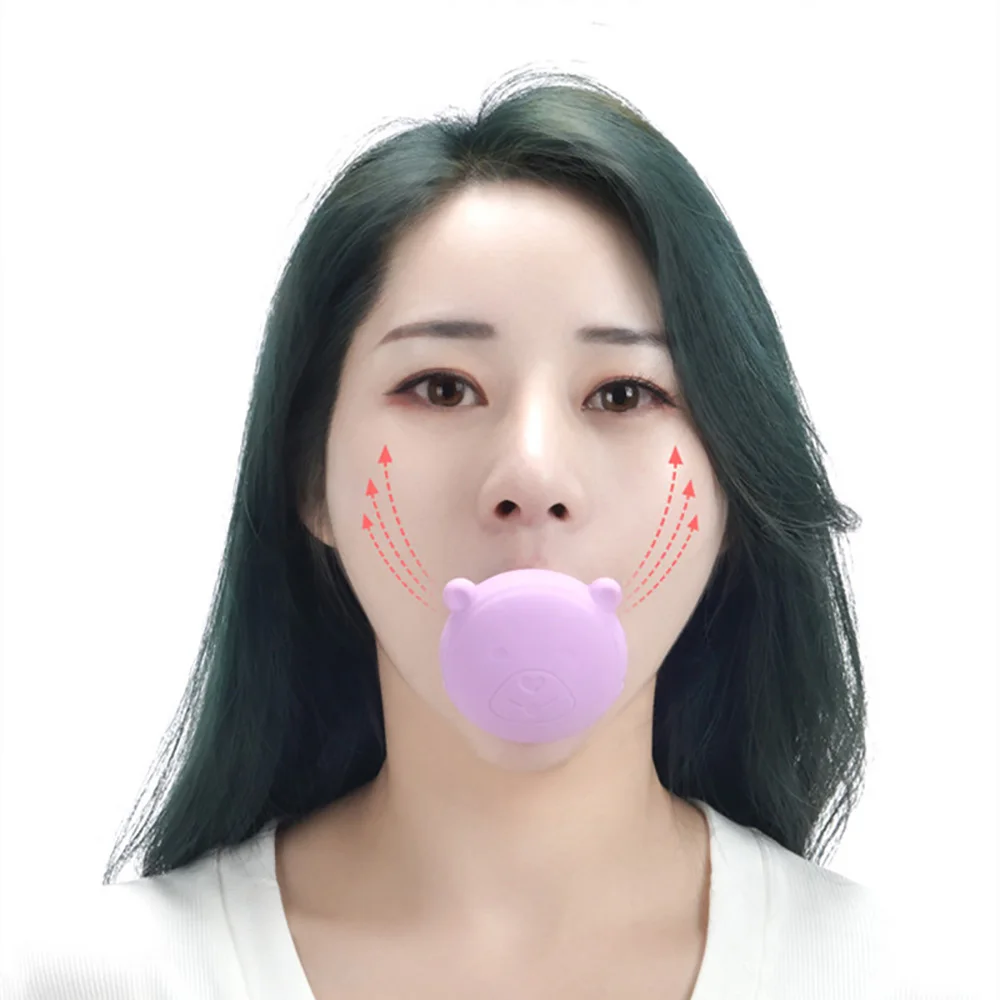 

1 Pcs Face Slimming Tool Face Lift Skin Firming V Shape Exerciser Instrument Cute Portable Anti Wrinkle Mouth Exercise Tool