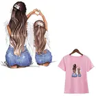 Моющиеся нашивки для мамы и девочки, наклейки для рюкзака, моющиеся наклейки для одежды сделай сам, полосатые нашивки для одежды