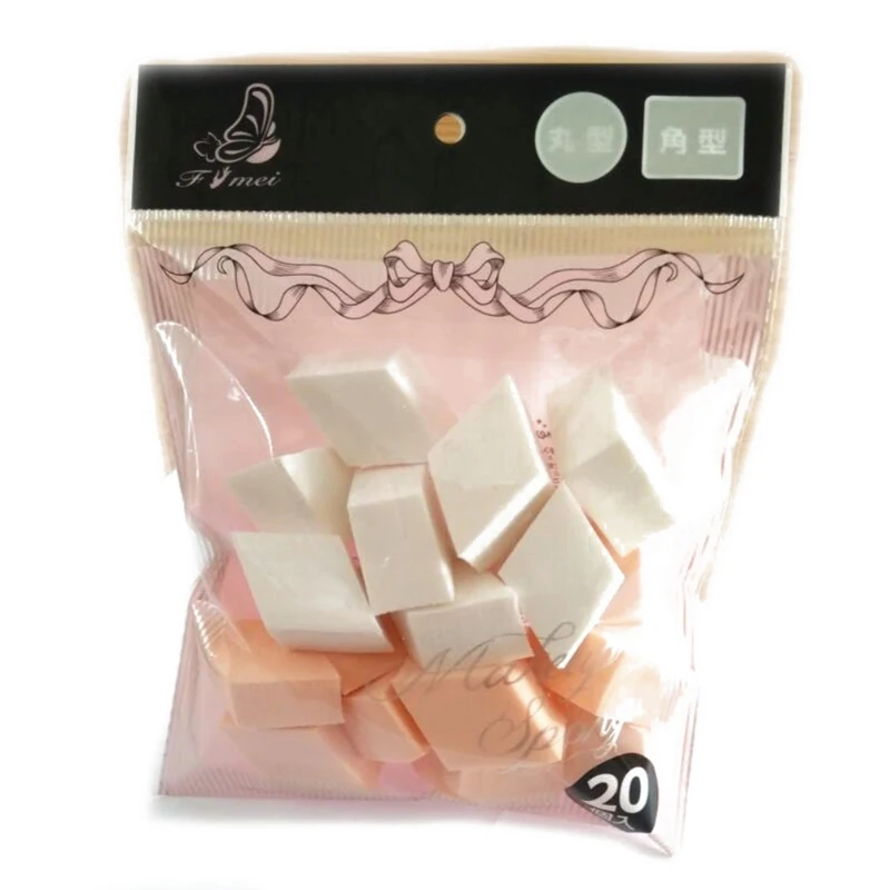 20 шт Мини косметический спонж для макияжа мягкий тонального крема смешанный