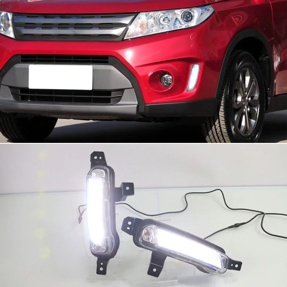 Автомобильные светодиодсветодиодный дневные ходовые огни DRL Для Suzuki Vitara 2015 2016 2017