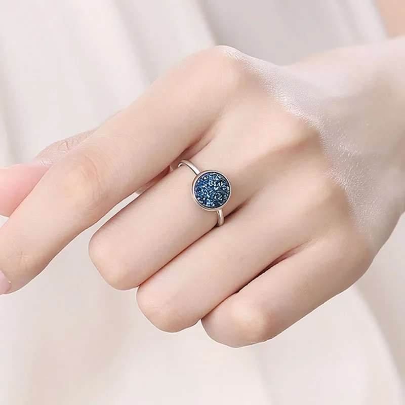Регулируемое кольцо для женщин регулируемое с кианитом|Кольца| |
