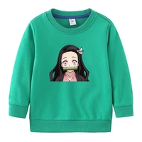 cute demon slayer anime kids long sleeve sweater character nidouzi various colors cosplay cotton sweater not hooded for kids