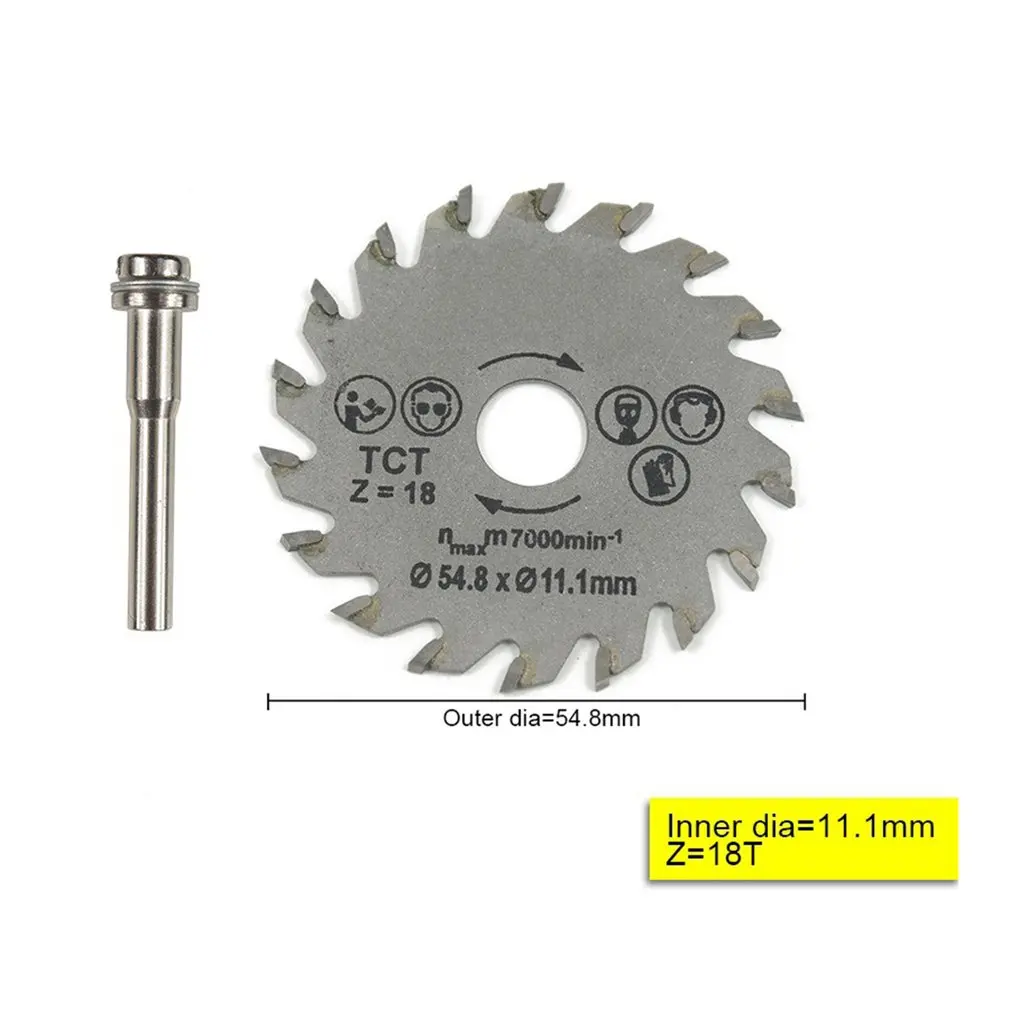 

HSS Circular Saw Blade Rotary Tool 54.8mm Mini Wood Cutting Discs Blades with Drill Mandrel for Dremel Metal Cutter