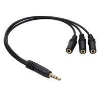 3 5mm 1 to 3 splitter cable 30cm 18 inch male to 3 stereo female jack socket headphone splitter audio cable
