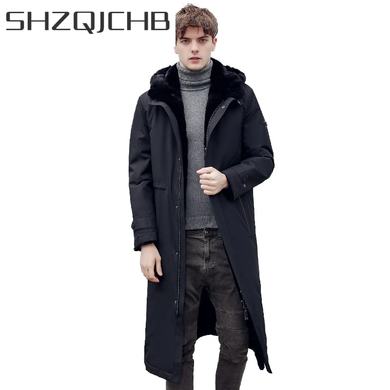 

JCHB 2021 Fur Coat Natural Real Mink Fur Coat Winter Jacket Men Goose Down Jacket Warm Parkas Plus Size Jackets Casaco 11028 YY1