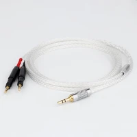 preffair hifi occ silver plated gold plated 3 5mm to 2x2 5mm male earphone cable audio cable hifi headphone cable
