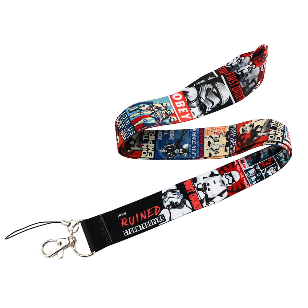 lb2123 star wars yoda baby lanyard keychain lanyards for keys badge id mobile phone rope neck straps accessories gifts free global shipping