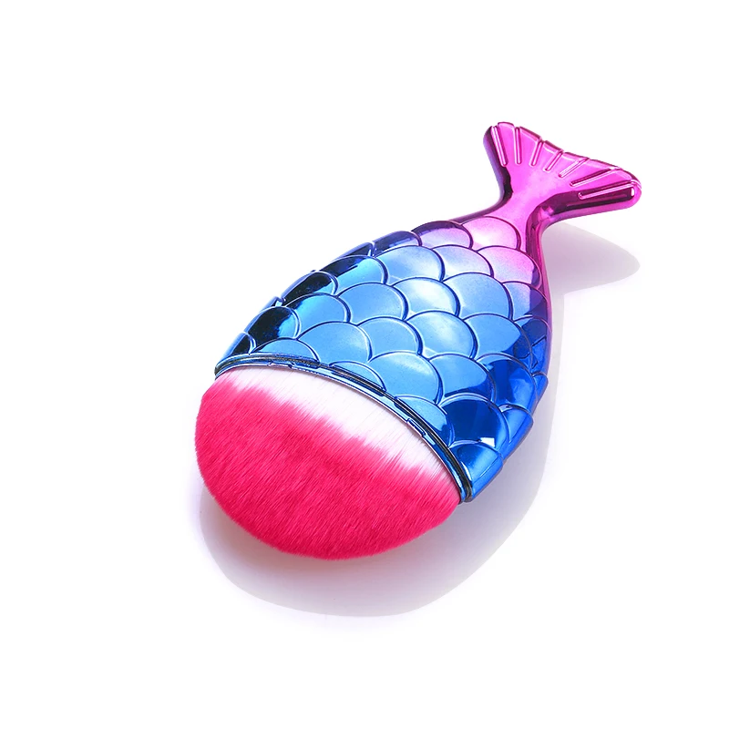 SAIANTTH Русалка основа Румяна Пудра кисть рыбий хвост искусственный инструмент для