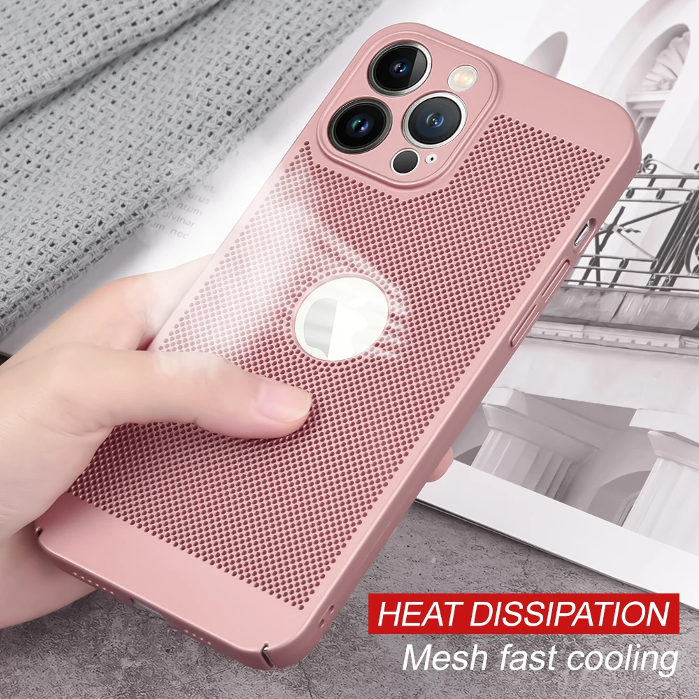 

Ultra Slim Phone Case For iPhone 13 Pro Max Cover Hollow Heat Dissipation Hard PC Cover For iPhone 13 Mini 13 Pro Max 13Pro Case