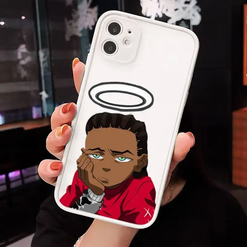 

The Boondocks fashion design Phone Cases matte transparent For iphone 7 8 11 12 plus mini x xs xr pro max cover