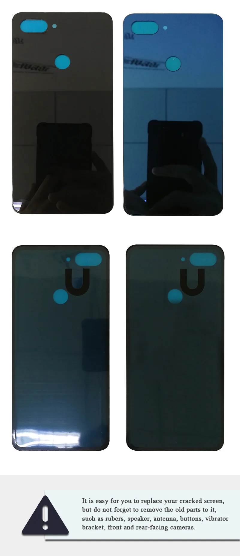 Стеклянная задняя крышка корпуса для Xiaomi Mi 8 Lite задняя дверь Сменный Чехол батареи для Xiaomi Mi 8 Lite стеклянная крышка батареи