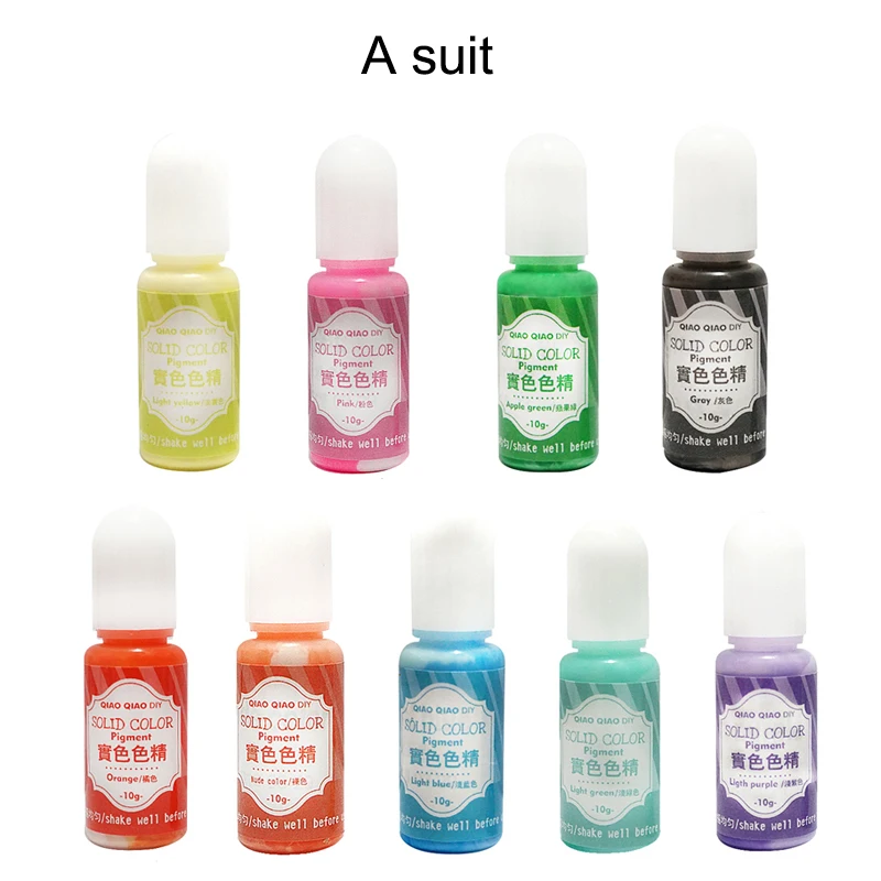 9 цветов/Набор сделай сам пигмент УФ Смола окрашивающий краситель полимерный