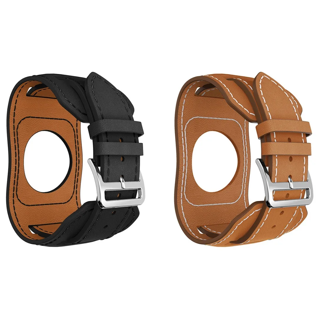 Винтажный кожаный ремешок для смарт-часов Fitbit Versa 2 Lite сменный браслет черного и