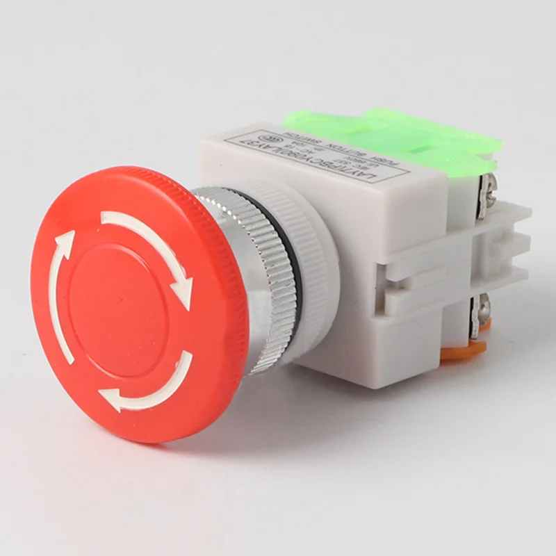 1NO 1NC DPST аварийная блокировка кнопка переключатель 10 А крышка гриба