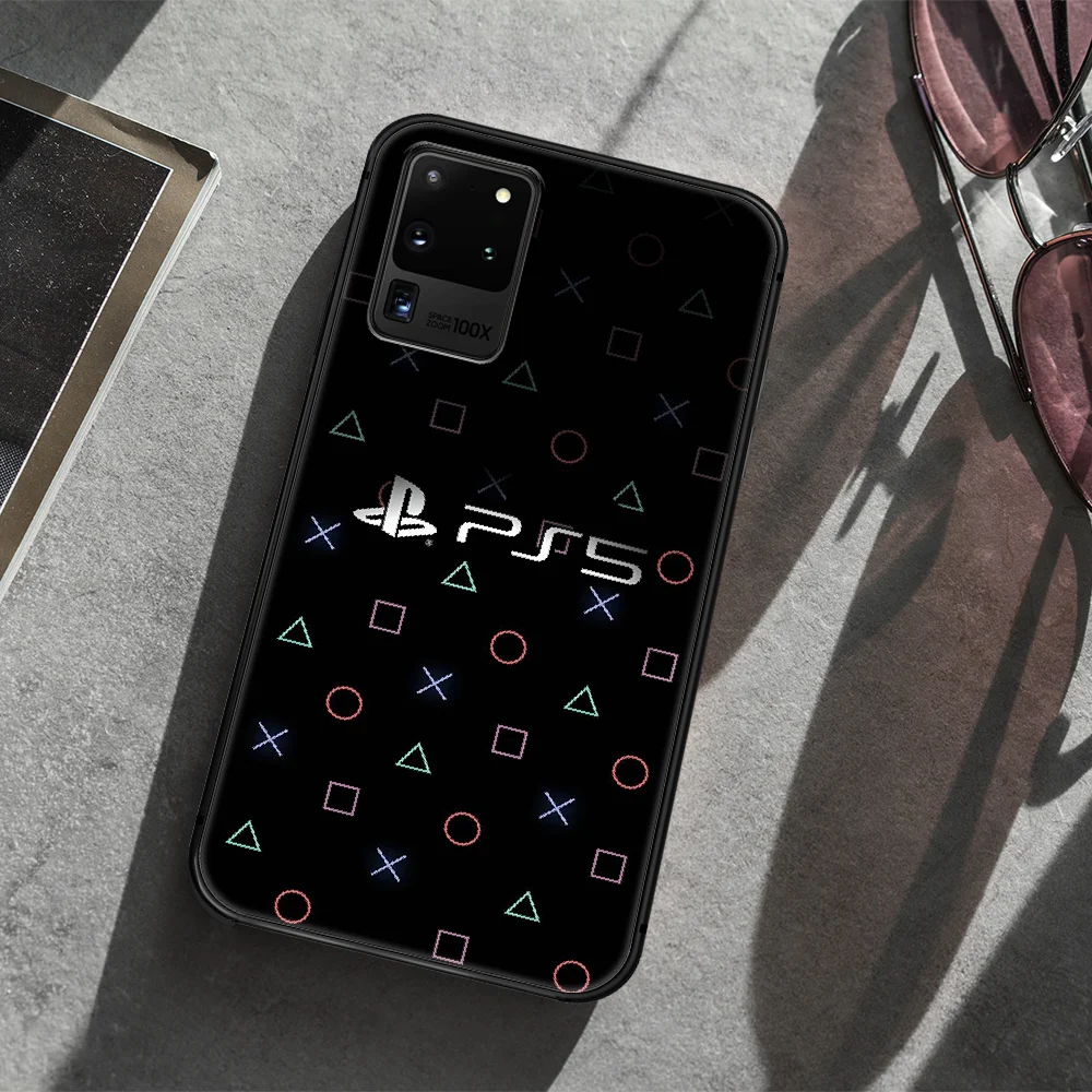 

PlayStation 5 ps Phone Case Cover Hull For Samsung Galaxy S 7 8 9 10 e 20 FE edge uitra plus Note 9 10 20 black Shell Silicone