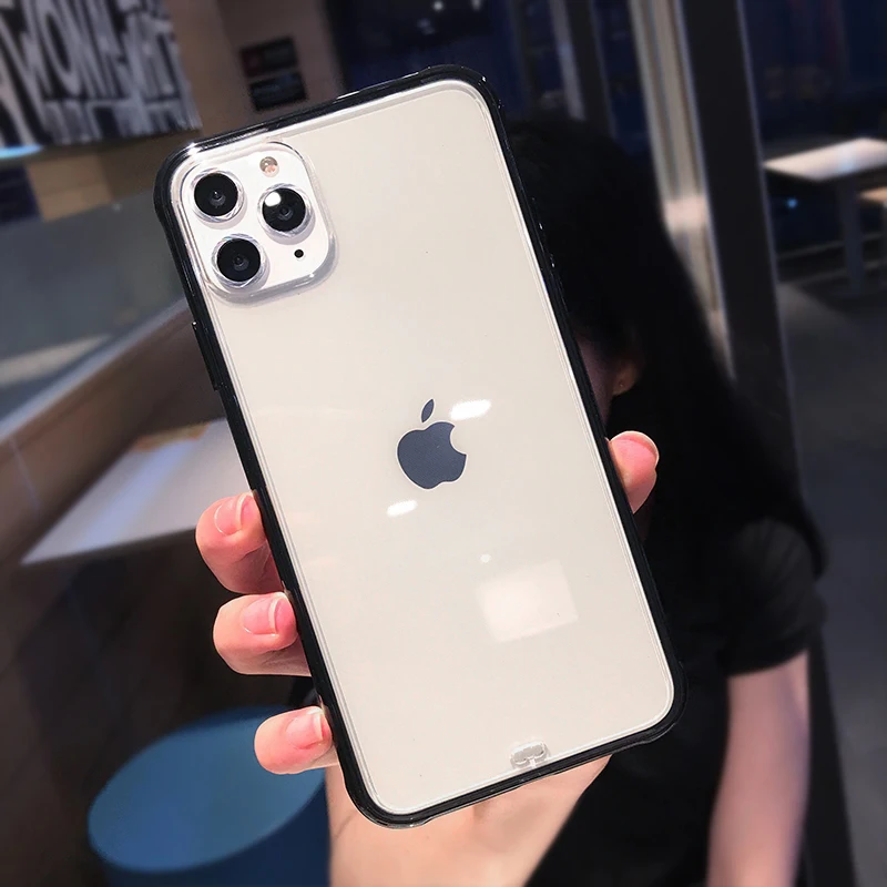 shockproof bumper transparent silicone phone case for iphone 11 2019 x xs xr xs max 8 7 6 6s plus clear protection back cover free global shipping
