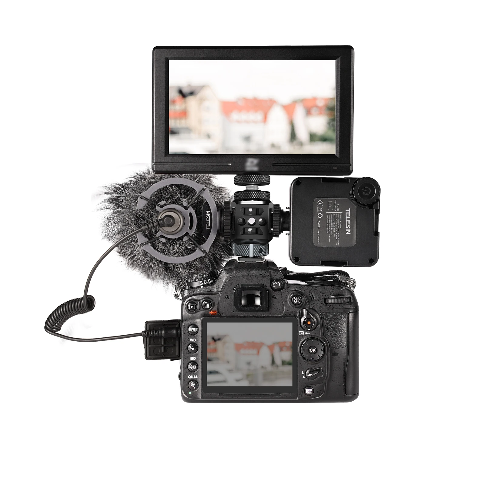 

Кронштейн для мини-камеры SLR, с тремя головками, для холодного ботинка, аксессуары для фотосъемки, 1/4 отверстий, нескользящий, для Gopro