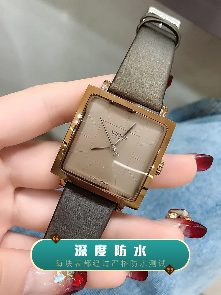 Часы наручные женские с квадратным циферблатом Элегантные Простые Модные
