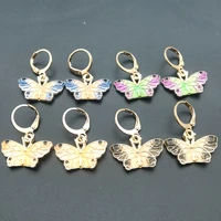 kpop cute vintage butterfly drop earrings jewelry clips for women girls new fashion birthday party gift