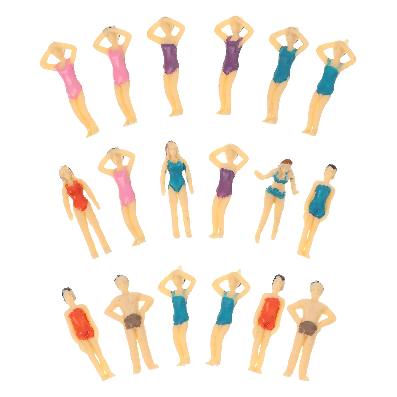 

20Pcs Painted Human Models Sand Table Figurines Landscape Human Adornment