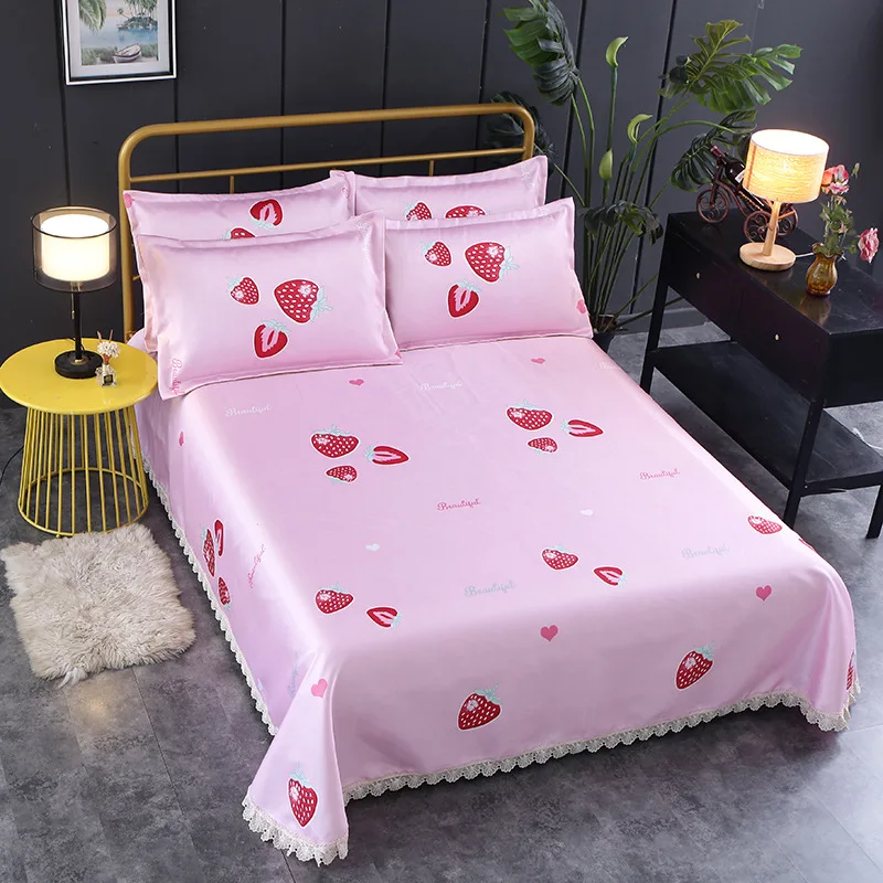 

3Pcs Summer ice silk Mattress Cover suits Machine washable mat Bedding Light Mat kit