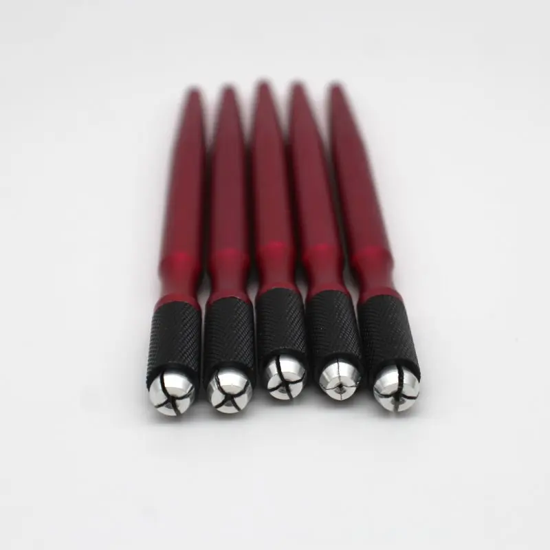 

10 шт. круглый гибкий Игольный замок-шпилька ручной Перманентный макияж вышитый татуаж бровей ручка микроблейдинг Tebori Pen