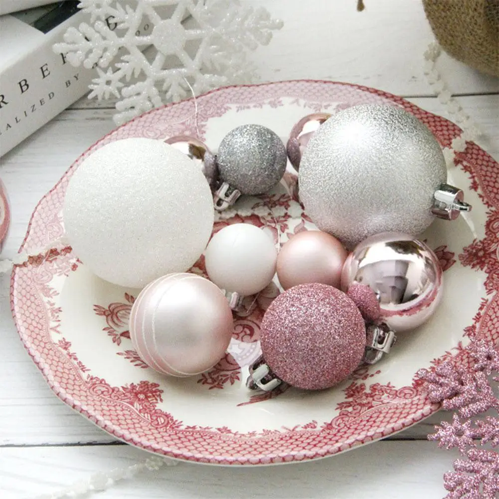 HobbyLane 24Pcs Christmas Balls Snowflower Set Party Hanging Pendant for Home Decorations Tree |